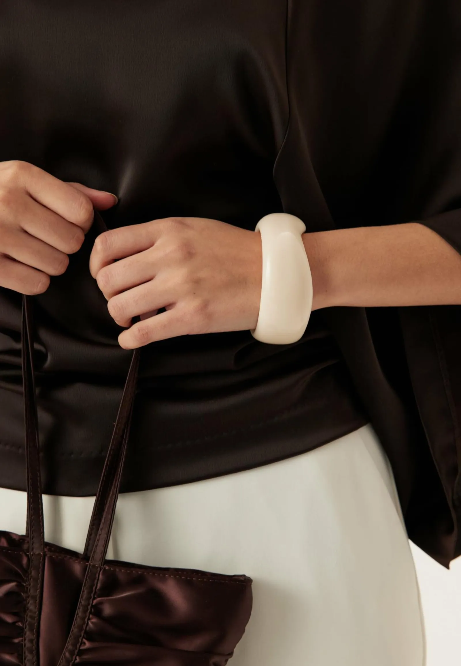 Pilgrim Rannekorut*Aase Maxi Bangle Beige