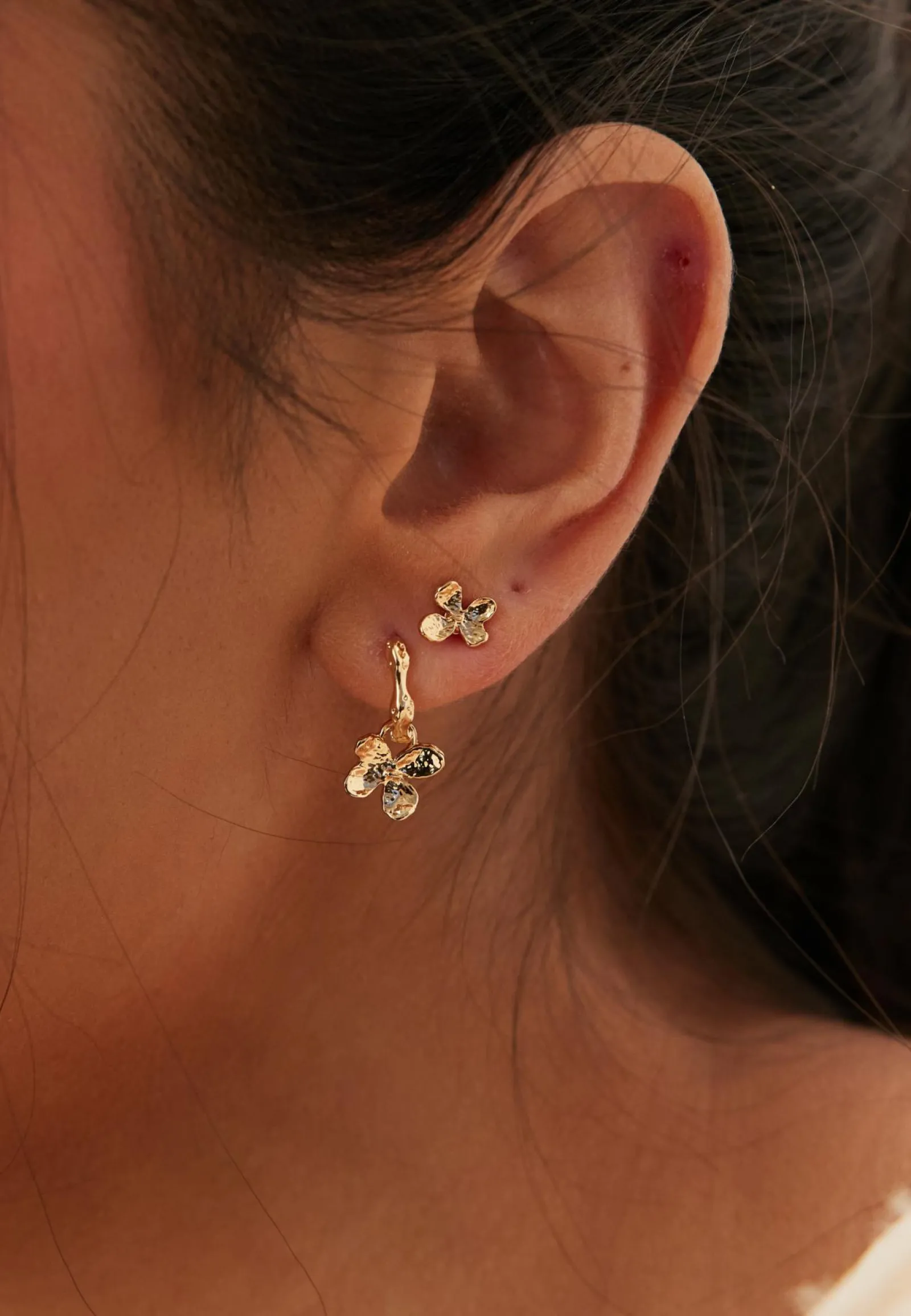 Pilgrim Korvakorut*Ajani Earrings 2-in-1 Set, Gol