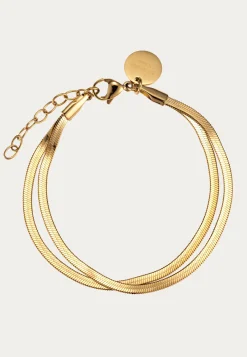 BY JOLIMA Rannekorut*Angeline Layer Bracelet, Gold