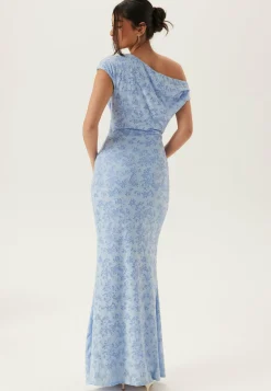 Bubbleroom Occasion Juhlamekot|Yksiolkaimiset Mekot*Asymmetric Draped Burnout Maxi Dress