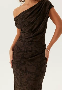 Bubbleroom Occasion Juhlamekot|Yksiolkaimiset Mekot*Asymmetric Jacquard Stretch Ankle Dress