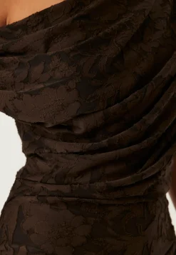 Bubbleroom Occasion Juhlamekot|Yksiolkaimiset Mekot*Asymmetric Jacquard Stretch Ankle Dress