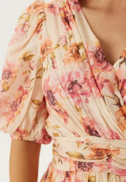 Bubbleroom Occasion Juhlamekot|Kukkakuosiset Ja Kuviolliset Mekot*Balloon Sleeve Flounce Ankle Dress