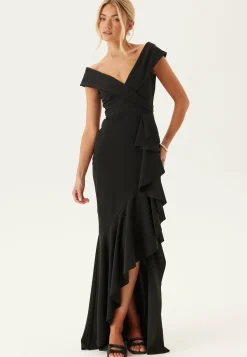 Goddiva Morsiusneitomekot|Juhlamekot*Bardot Frill Maxi Dress