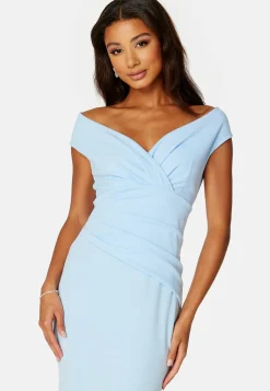 Goddiva Morsiusneitomekot|Kesämekot*Bardot Pleat Maxi Dress