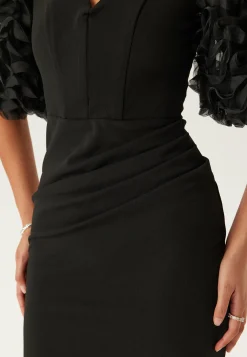 Goddiva Puhvihihalliset Mekot|Vanhojentanssimekot*Bardot Ruffle Sleeve Maxi Dress