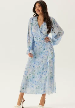 Bubbleroom Occasion Juhlamekot|Kukkakuosiset Ja Kuviolliset Mekot*Belted Chiffon Midi Dress