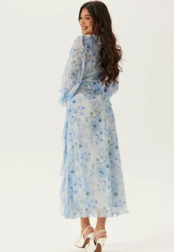 Bubbleroom Occasion Juhlamekot|Kukkakuosiset Ja Kuviolliset Mekot*Belted Chiffon Midi Dress