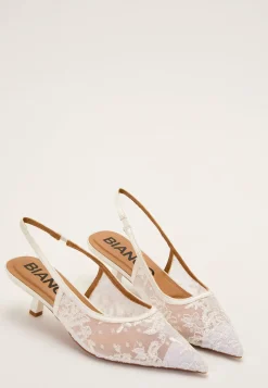Bianco Kangaskengät|Juhlakengät*Biakristin Kitten Heel Slingback