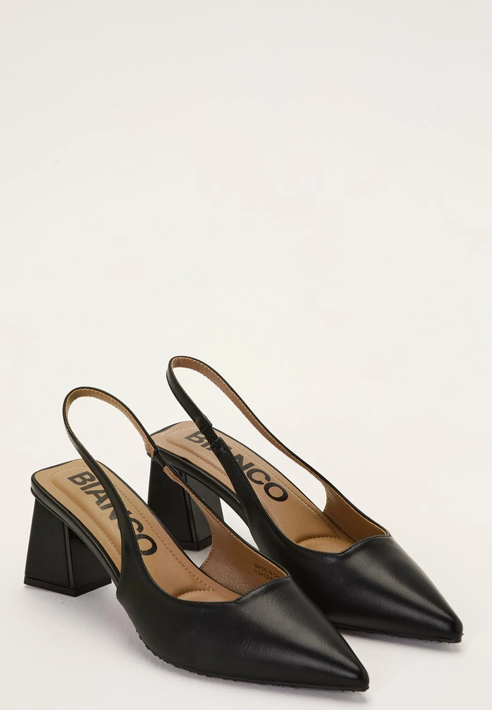 Bianco Sandaalit|Juhlakengät*Biamaralyn Slingback Smooth Faux Leather