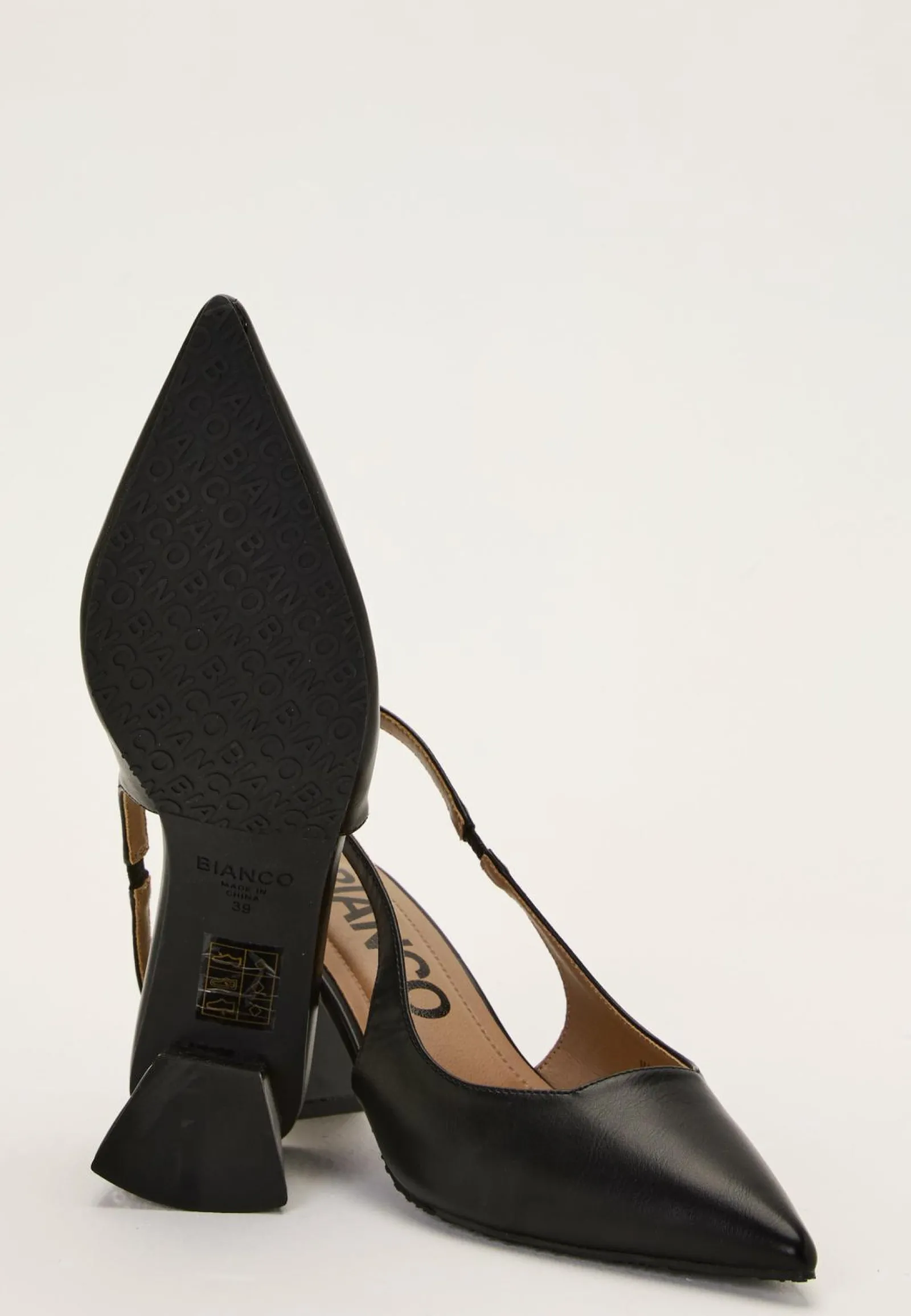 Bianco Sandaalit|Juhlakengät*Biamaralyn Slingback Smooth Faux Leather