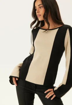 BUBBLEROOM Neuletopit|Neuletopit*Block Knitted Sweater