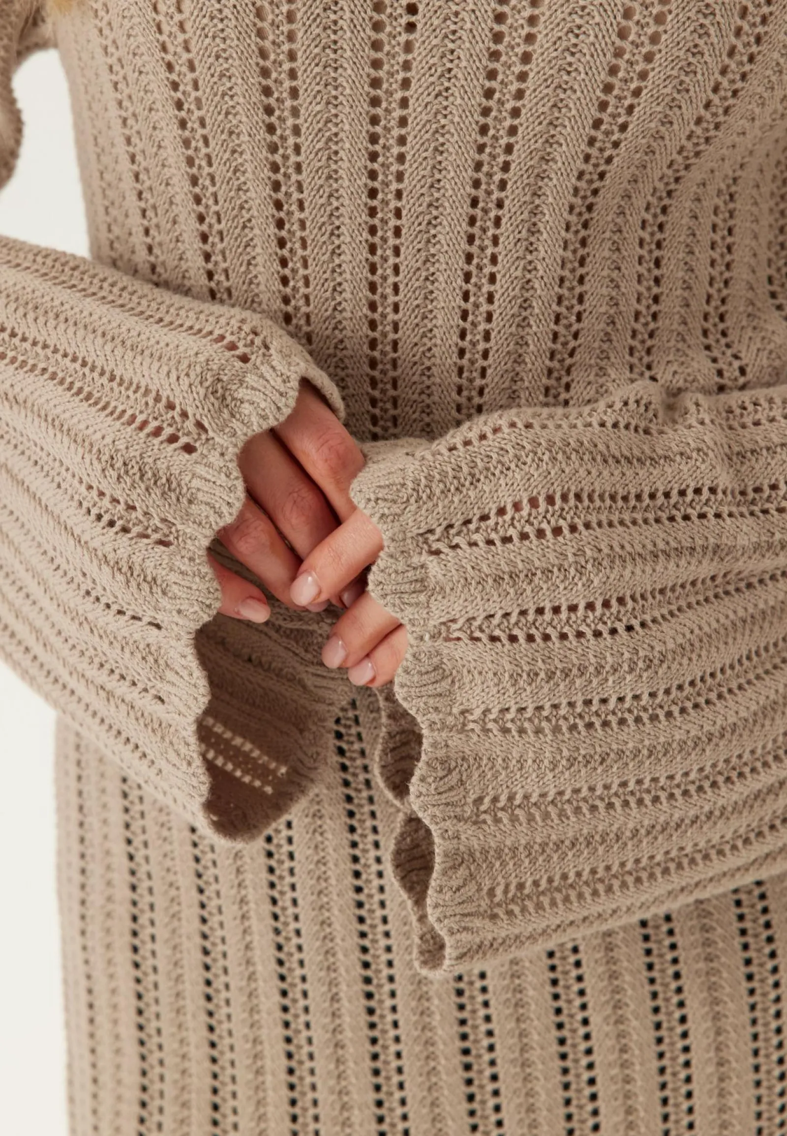 BUBBLEROOM Kesämekot|Pitkähihaiset Mekot*Boat Neck Structure Knitted Dress