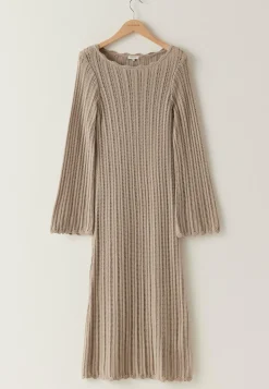 BUBBLEROOM Kesämekot|Pitkähihaiset Mekot*Boat Neck Structure Knitted Dress