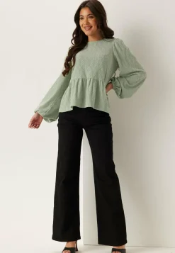 BUBBLEROOM Yksiväriset Puserot Ja Paidat|Rennot Puserot Ja Paidat*Broderie Anglaise Blouse