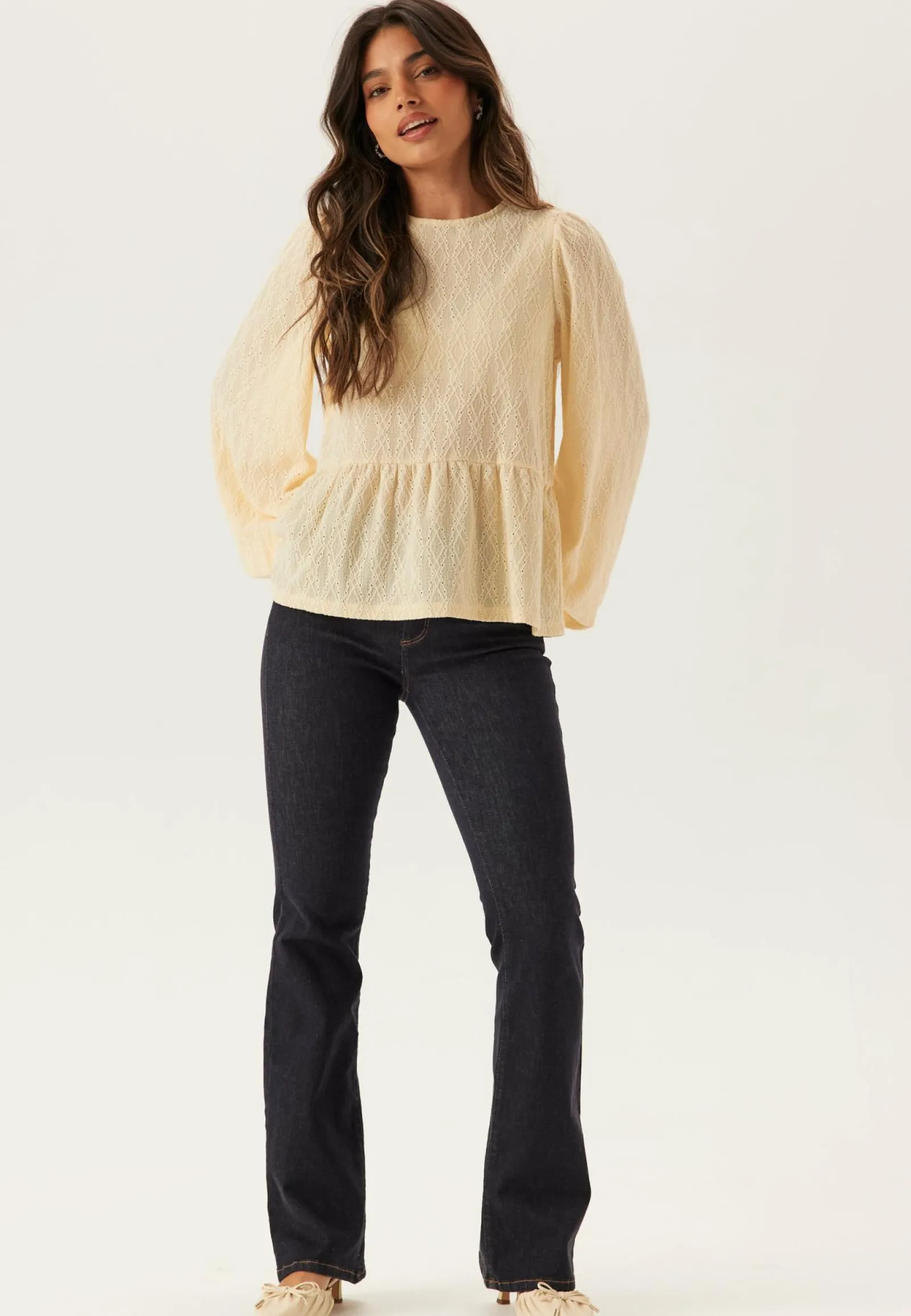 BUBBLEROOM Yksiväriset Puserot Ja Paidat|Tunikat Ja Puserot*Broderie Anglaise Blouse