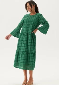 Happy Holly Kesämekot|Pitkähihaiset Mekot*Broderie Anglaise Round Neck Dress