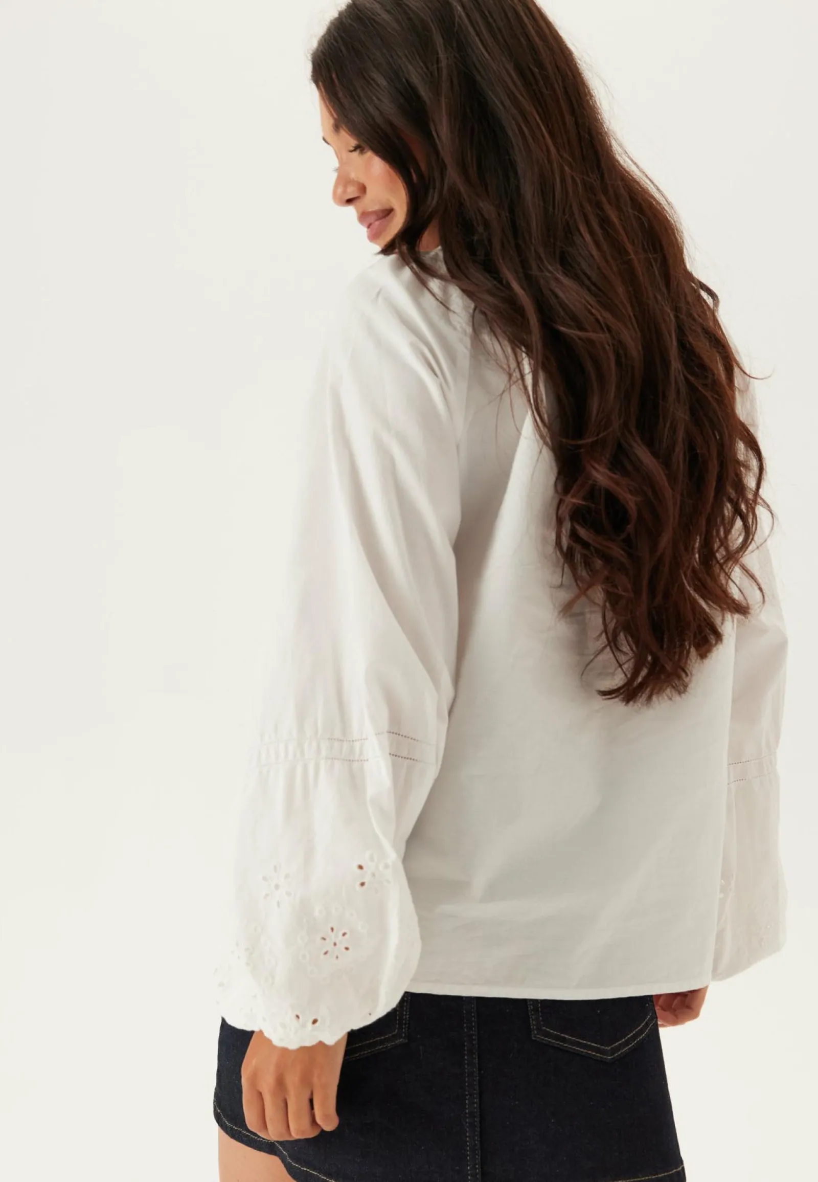 BUBBLEROOM Yksiväriset Puserot Ja Paidat|Tunikat Ja Puserot*Broderie Anglaise Tie Blouse