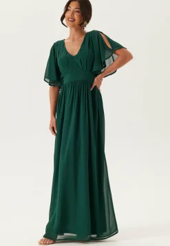 Bubbleroom Occasion Morsiusneitomekot|Vanhojentanssimekot*Butterfly Sleeve Chiffon Gown