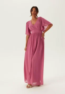 Bubbleroom Occasion Morsiusneitomekot|Vanhojentanssimekot*Butterfly Sleeve Chiffon Gown