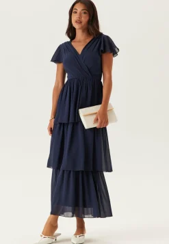 Bubbleroom Occasion Morsiusneitomekot|Röyhelömekot*Butterfly Sleeve Flounce Dress