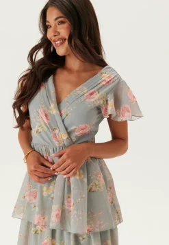 Bubbleroom Occasion Morsiusneitomekot|Röyhelömekot*Butterfly Sleeve Flounce Dress