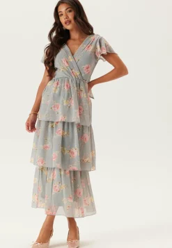 Bubbleroom Occasion Morsiusneitomekot|Röyhelömekot*Butterfly Sleeve Flounce Dress