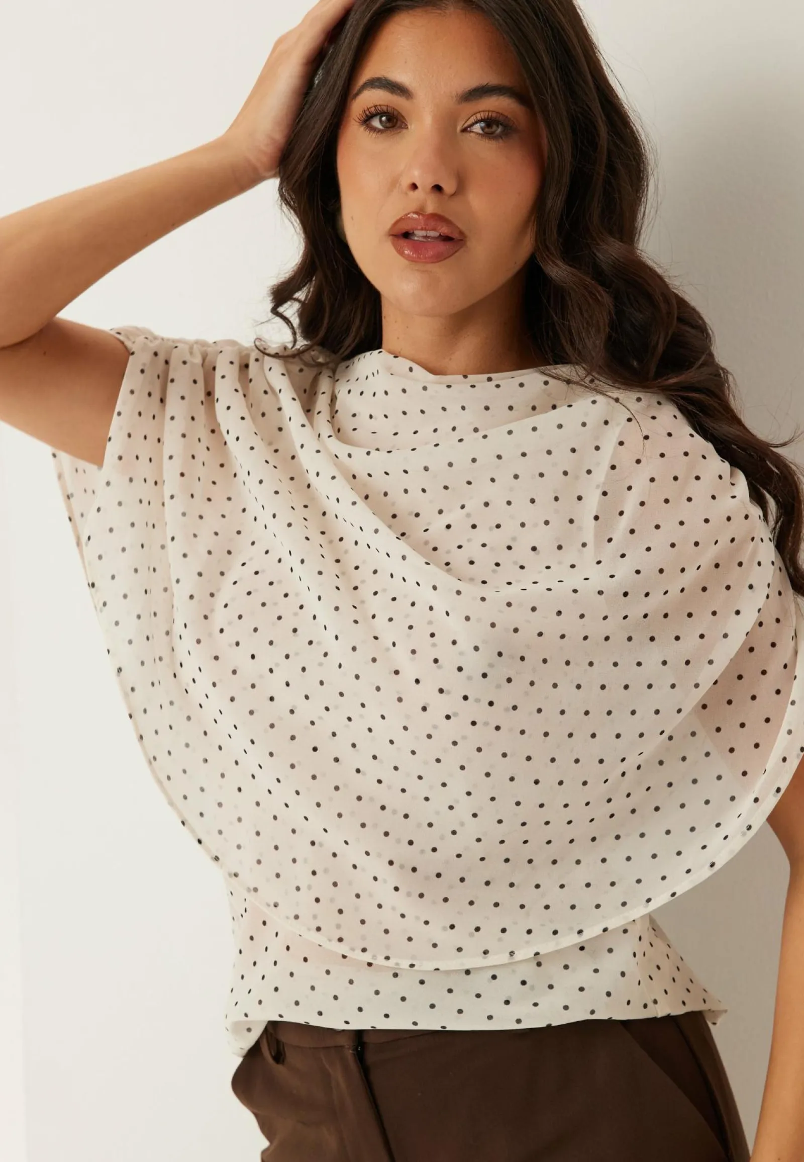 BUBBLEROOM Hihattomat Puserot Ja Paidat|Kuviolliset Puserot*Cape Sleeveless Blouse