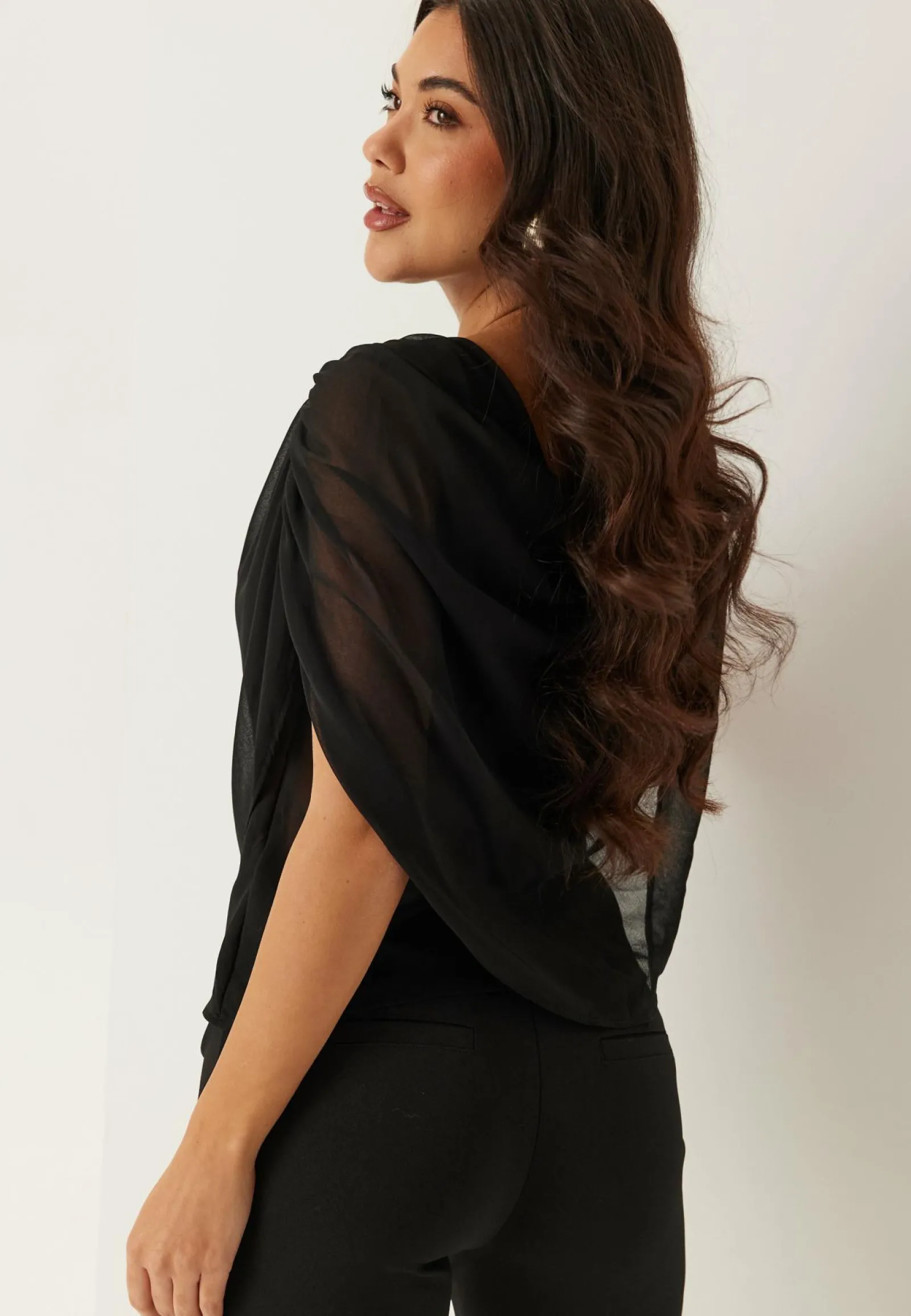 BUBBLEROOM Hihattomat Puserot Ja Paidat|Röyhelöpuserot*Cape Sleeveless Blouse