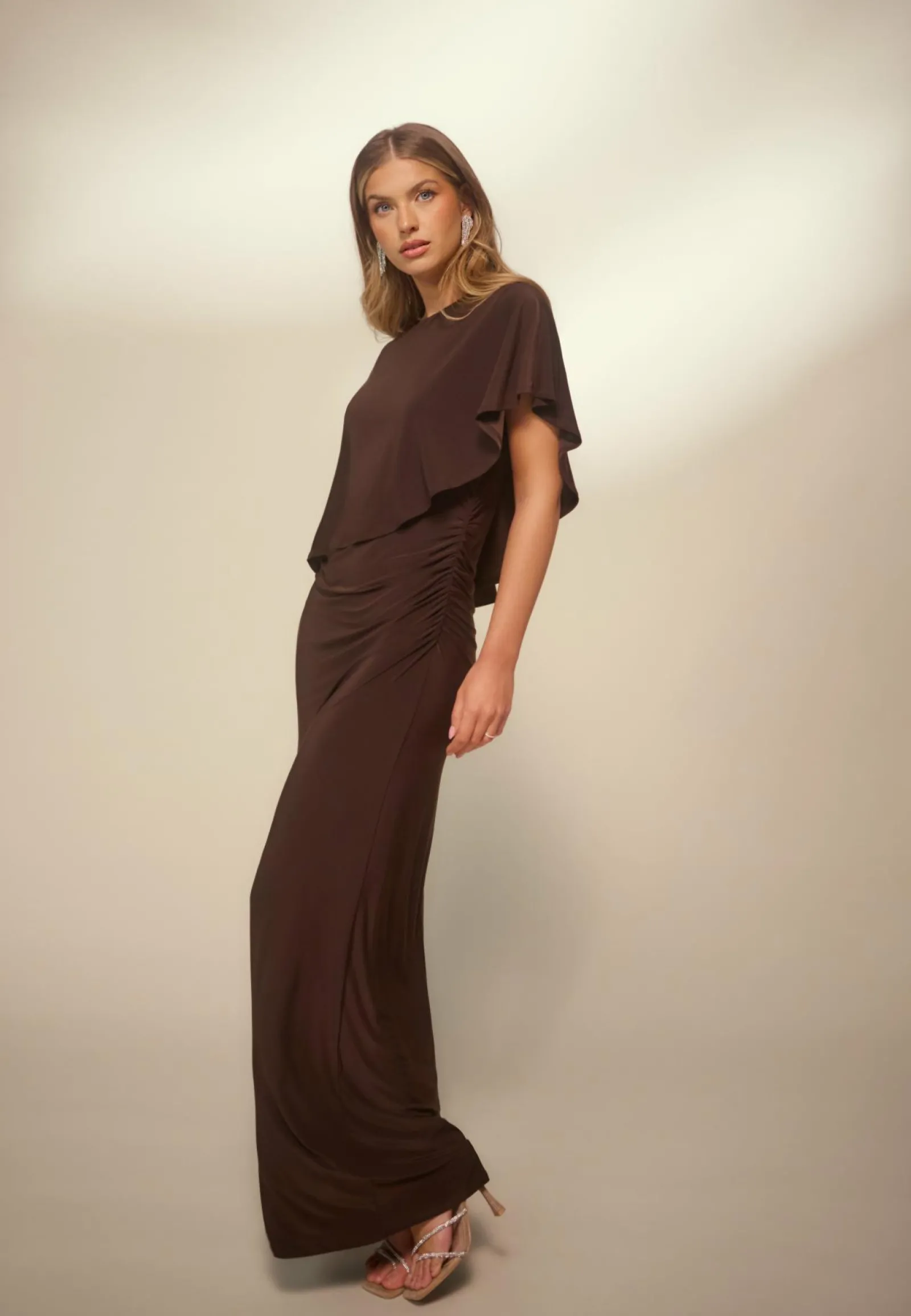 Bubbleroom Occasion Morsiusneitomekot|Trikoomekot*Cape Soft Maxi Dress