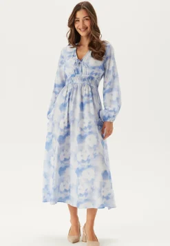 BUBBLEROOM Kukkakuosiset Ja Kuviolliset Mekot|Kesämekot*CC V-neck Viscose Strap L/S Dress