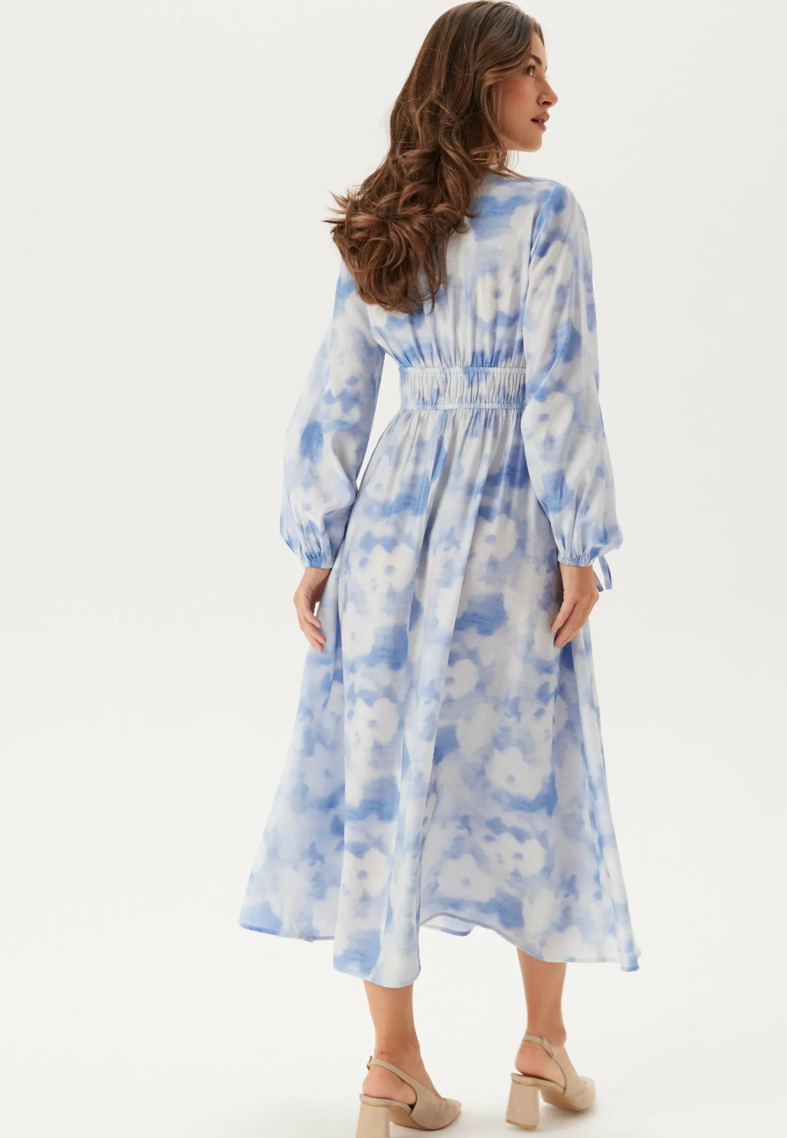 BUBBLEROOM Kukkakuosiset Ja Kuviolliset Mekot|Kesämekot*CC V-neck Viscose Strap L/S Dress