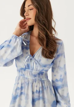 BUBBLEROOM Kukkakuosiset Ja Kuviolliset Mekot|Kesämekot*CC V-neck Viscose Strap L/S Dress