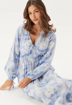 BUBBLEROOM Kukkakuosiset Ja Kuviolliset Mekot|Kesämekot*CC V-neck Viscose Strap L/S Dress