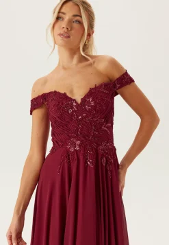 Christian Koehlert Joulumekot|Morsiusneitomekot*Chiffon Off Shoulder Evening Dress