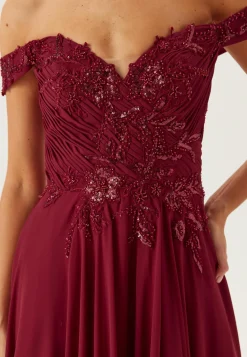 Christian Koehlert Joulumekot|Morsiusneitomekot*Chiffon Off Shoulder Evening Dress