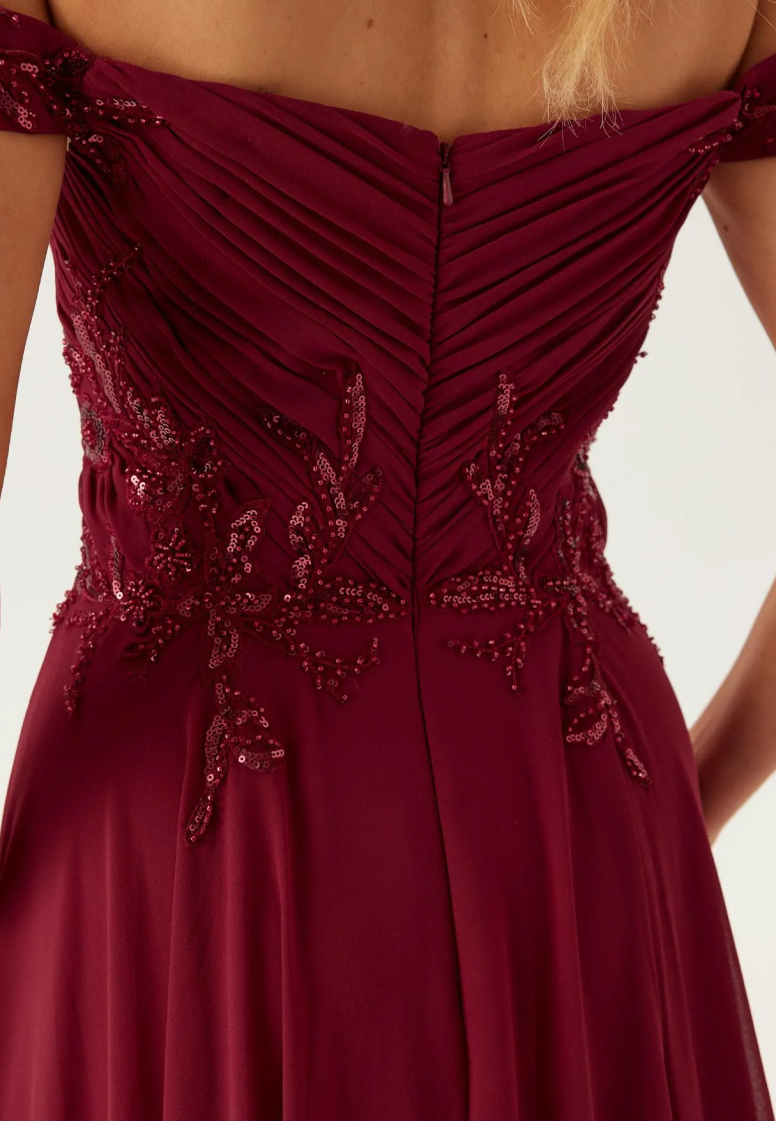 Christian Koehlert Joulumekot|Morsiusneitomekot*Chiffon Off Shoulder Evening Dress