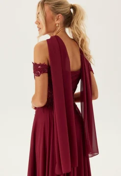 Christian Koehlert Joulumekot|Morsiusneitomekot*Chiffon Off Shoulder Evening Dress