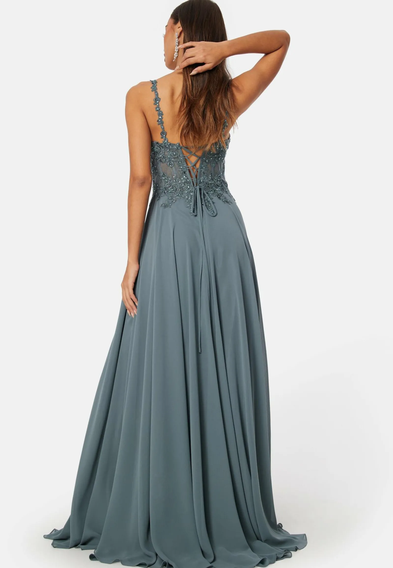 Christian Koehlert Paljettimekot|Vanhojentanssimekot*Chiffon Rhinestone Evening Dress