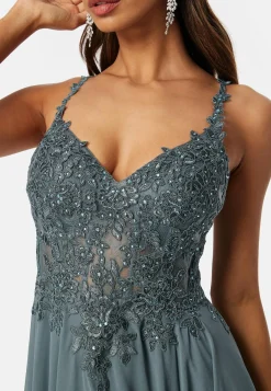 Christian Koehlert Paljettimekot|Vanhojentanssimekot*Chiffon Rhinestone Evening Dress