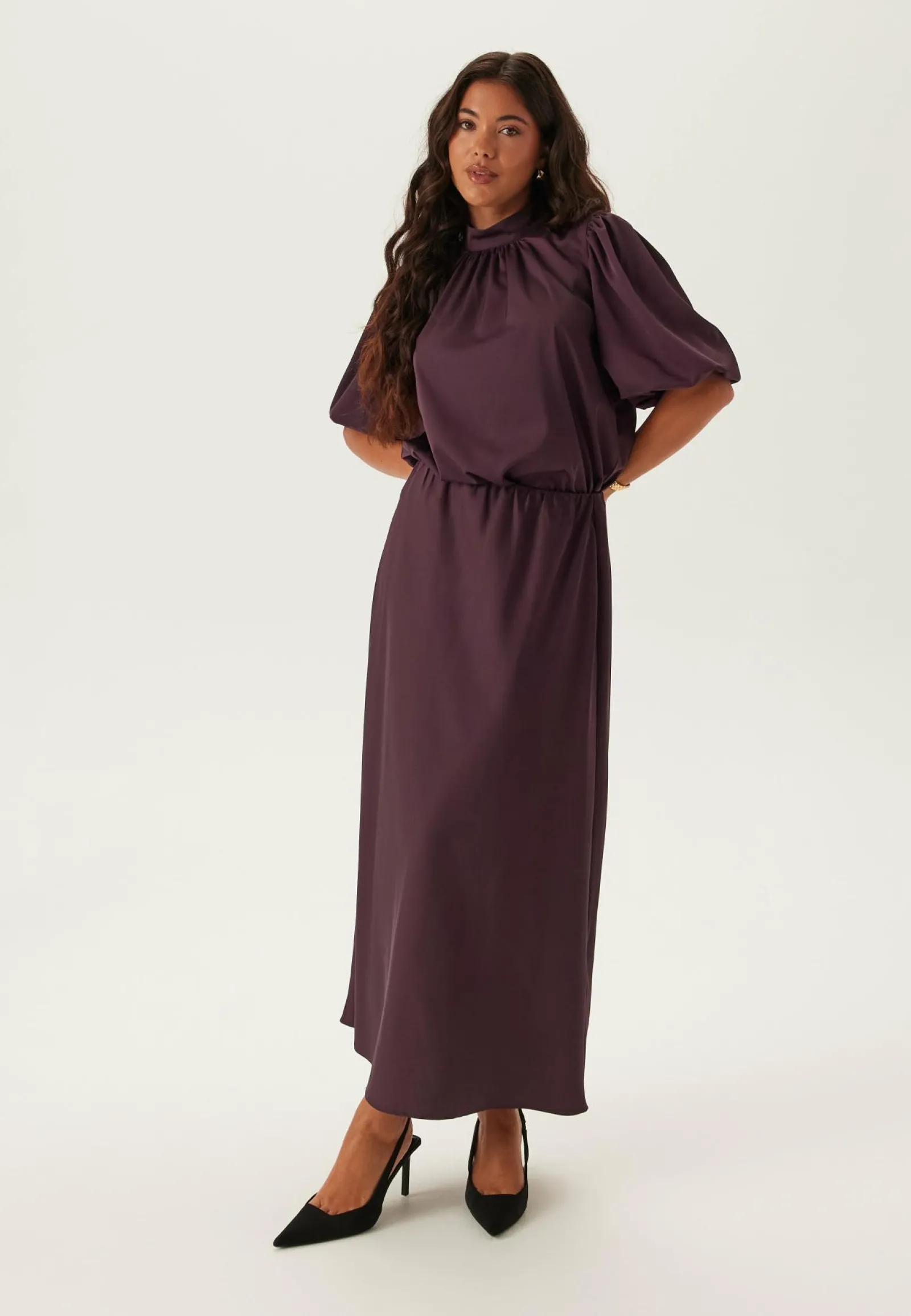 BUBBLEROOM Yksiväriset Puserot Ja Paidat|Tunikat Ja Puserot*Chimney Collar Puff Sleeve Blouse