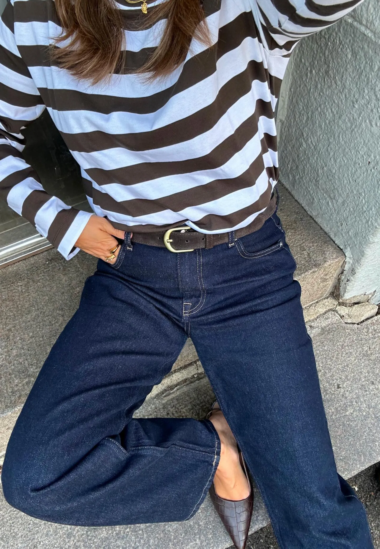 MAKE WAY Aidon Nahan Kengät|Juhlakengät*Croco Leather Slingback