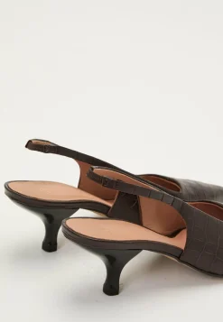 MAKE WAY Aidon Nahan Kengät|Juhlakengät*Croco Leather Slingback