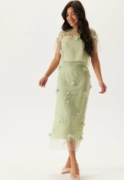 Bubbleroom Occasion Juhlasetit|Juhlapyserot*3D Floral T-shirt Blouse