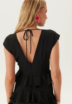 Bubbleroom Occasion Röyhelömekot|Morsiusneitomekot*Deep V-Neck Flounce Gown