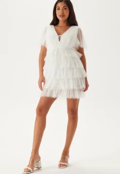 Bubbleroom Occasion Röyhelömekot|Minimekot*Deep V-neck Tulle Dress