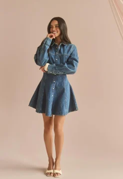BUBBLEROOM Farkkumekko|Farkut*Denim Mini Dress
