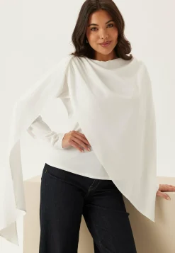BUBBLEROOM Yksiväriset Puserot Ja Paidat|Hihattomat Puserot Ja Paidat*Draped Cape Blouse