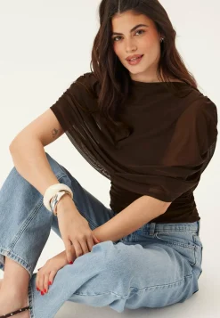 BUBBLEROOM Juhlatopit*Drapy Mesh Cape Top