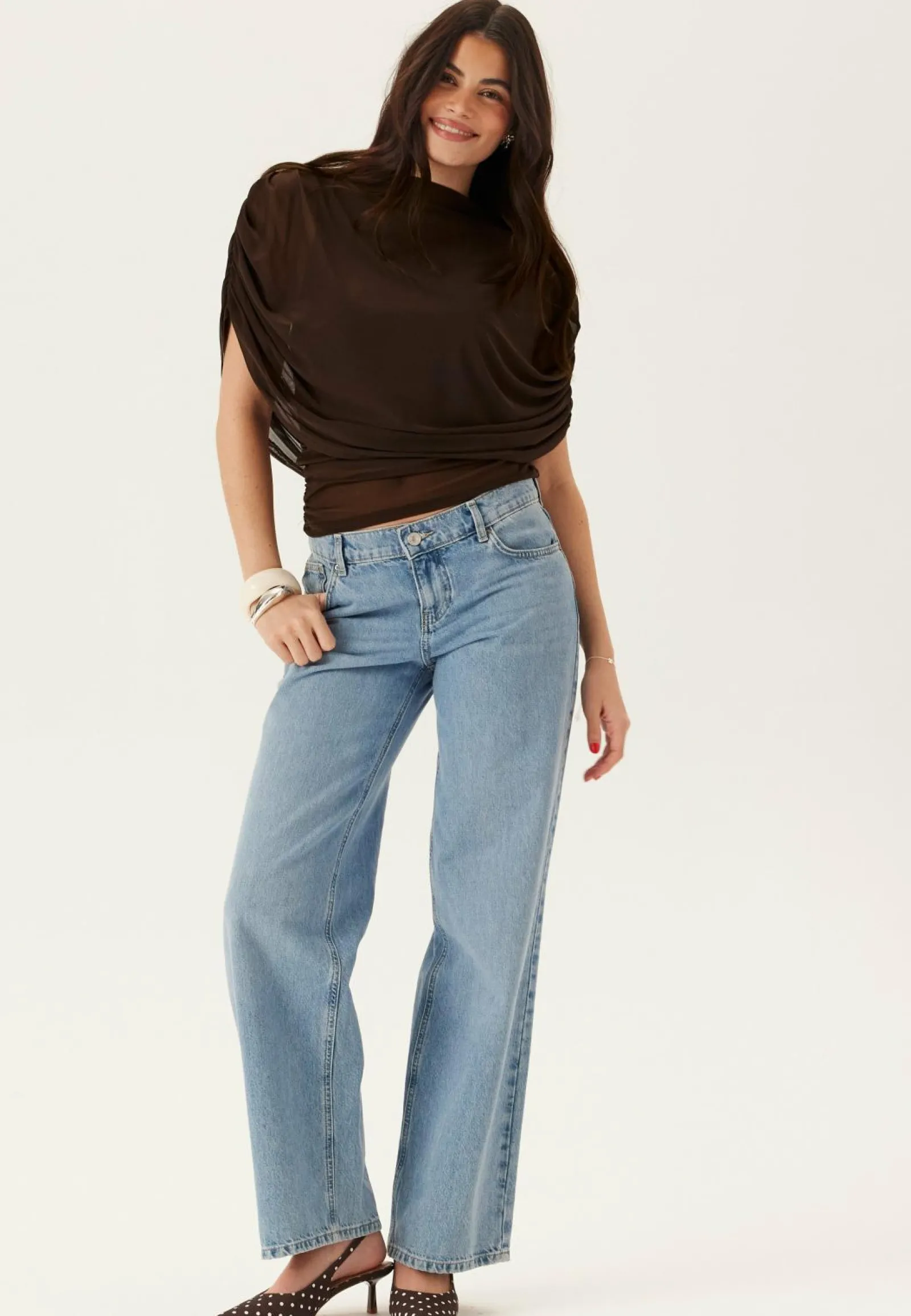 BUBBLEROOM Juhlatopit*Drapy Mesh Cape Top